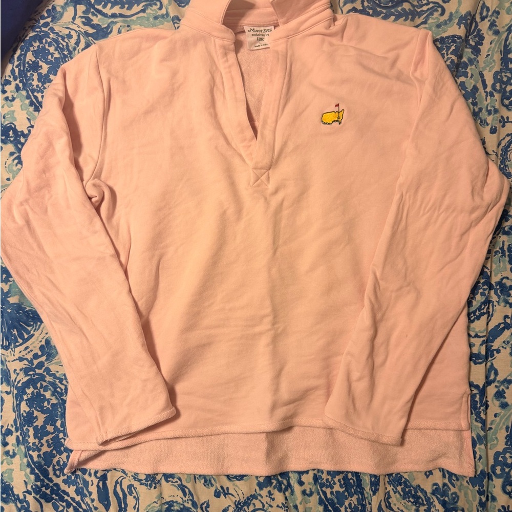 Light Pink Collared Pullover With Masters Logo (2… - image 1